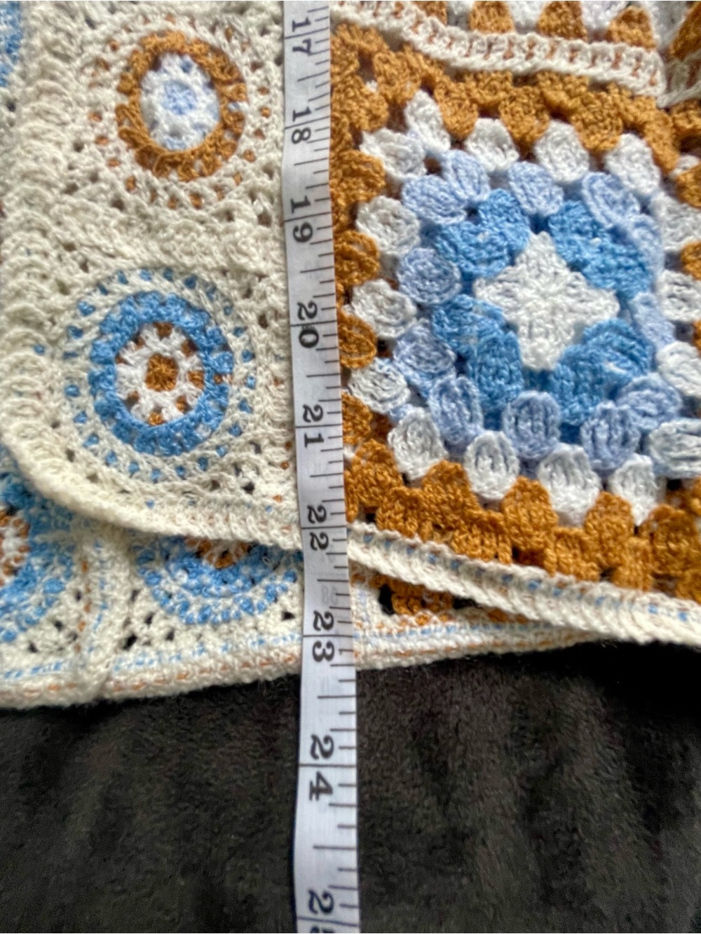 POL Granny Square Crochet Cardigan Sweater Boho Patchwork OS, NIB - Picture 10 of 13